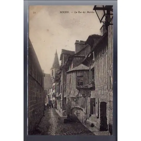 Carte postale 76 - Rouen - La rue des Matelas - Non voyage - Dos divise Affaire À Saisir