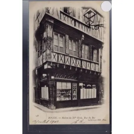 Carte postale 76 - Rouen - maison du XVe siecle - rue du Bac - Voyage - Dos non divise Achetez Aujourd’hui