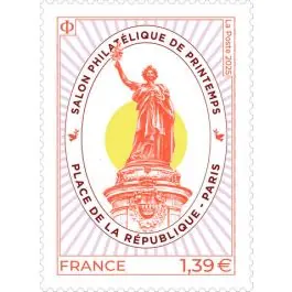 Timbre de collection France - 5858 - Salon philatlique de printemps 2025 - Place de la Rpublique Paris Prix Bas