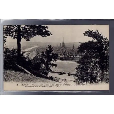 Expédié Aujourd’hui Carte postale 76 - Rouen - vue generale prise de la cote Ste-Catherine - Non voyage - Dos