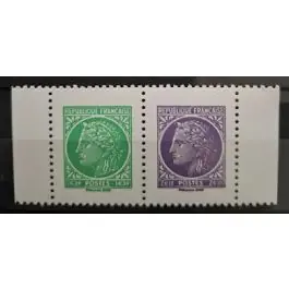 Timbre de collection France - 5863 et 5864 - Timbre "lettre verte et lettre internationale 20g - Paire Horizontale L.V + L.Int"  issue du Carnet "Crès de Mazelin - Salon de printemps 2025" Prix Cassé