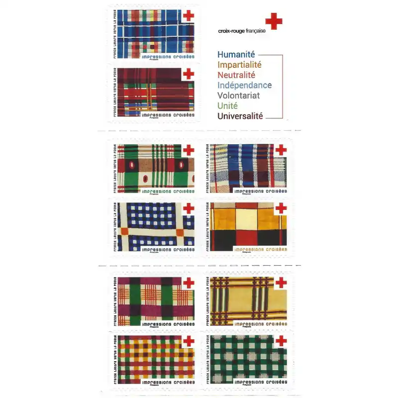 Jusqu’à Épuisement Des Stocks Timbres autoadhésifs de France N°2123-2132, Impressions croisées.