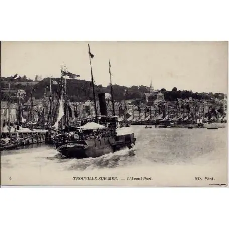 Carte postale 76 - Trouville -sur-Mer - L'avant-Port - Non voyage - Dos divise Certifié