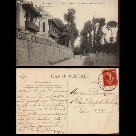 Carte postale 76 - Yport - Entree du bois des Hogues Soldes