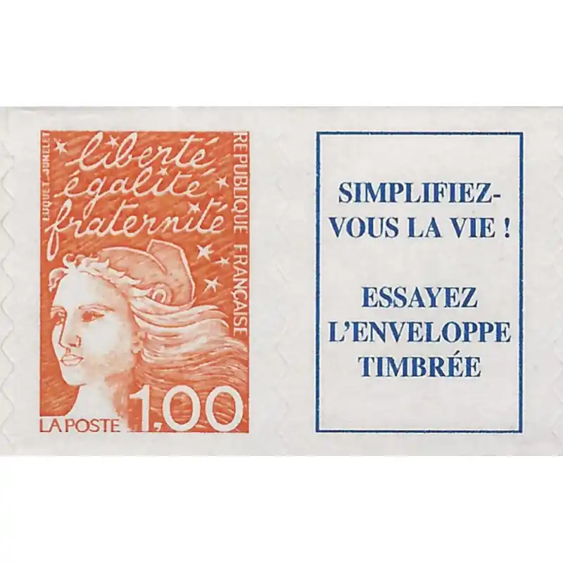 Marque Timbre autoadhésif de France N°16aa - Marianne de Luquet.