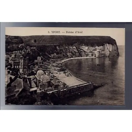 Carte postale 76 - Yport - Falaise d' Aval - Non voyage - Dos divise Commander Maintenant