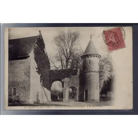 Remise Carte postale 76 - Yvetot - pres Valognes - Poterne du chateau de Servigny - Voyage - Dos