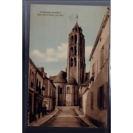 Paiement Sécurisé Carte postale 77 - Chateau-Landon - Eglise Notre-Dame cote Est - Non voyage - Dos divise