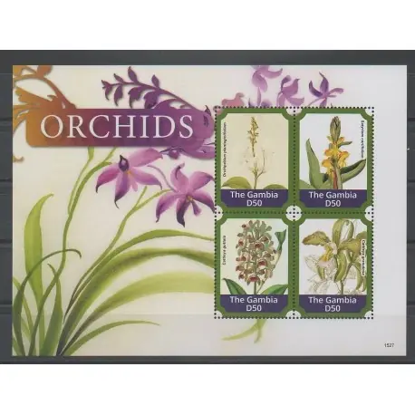 Gambie - 2015 - No 5539/5542 - Orchidées Livraison Express