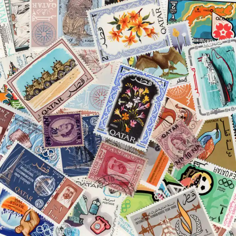 Bon Plan Qatar 100 timbres de collection tous différents.
