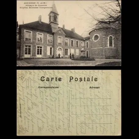 Carte postale 77 - Jouarre - Abbye - Hopital militaire temporaire En Vogue