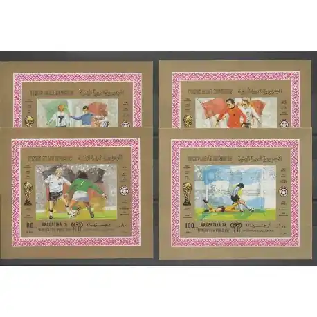 Yémen - République arabe - 1981 - No PA 177/PA 180 Blocs individuels - Coupe du monde de football Must-Have