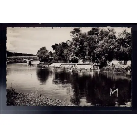 Carte postale 77 - La Ferte-sous-Jouarre - la plage sur la Marne - Voyage - Dos divise Vente Directe