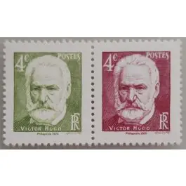 Prix Bas Timbre de collection France - 5922 et 5923 Timbres 4€ Vert et Rouge issus du Bloc Feuillet "Victor Hugo (1802-1885)"