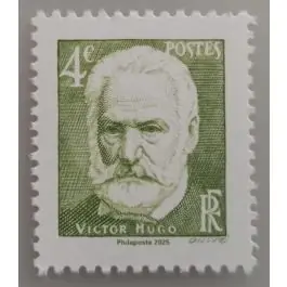 Livraison Gratuite Timbre de collection France - 5922 Timbre 4€ Vert issu du Bloc Feuillet "Victor Hugo (1802-1885)"