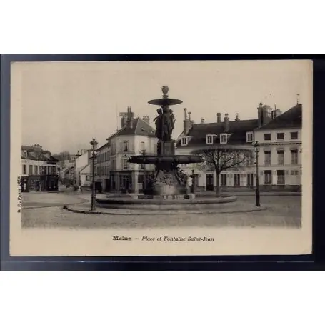 Nouvel Arrivage Carte postale 77 - Melun - Place et Fontaine Saint-Jean - Non voyage - Dos non divise