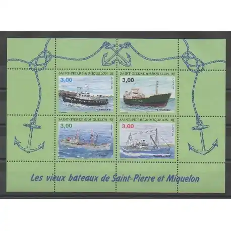 Achetez Aujourd’hui Saint-Pierre et Miquelon - Blocs et feuillets - 1996 - No BF5 - Bateaux