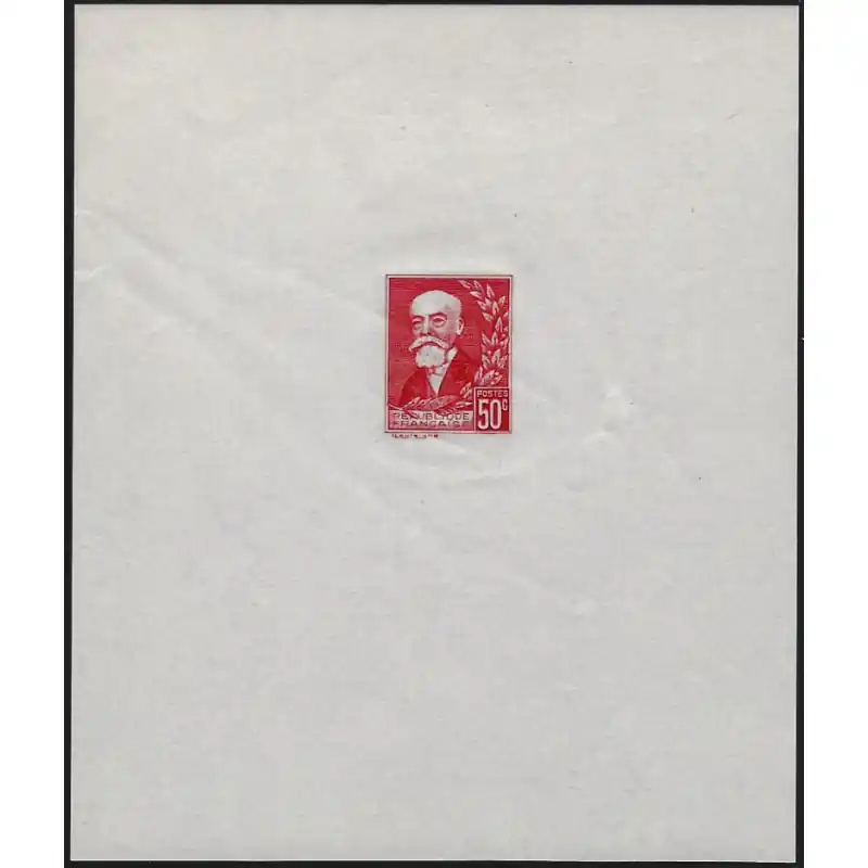 Paul Doumer épreuve d'artiste non adoptée de timbre N°292 par Aubagne. Petit Prix