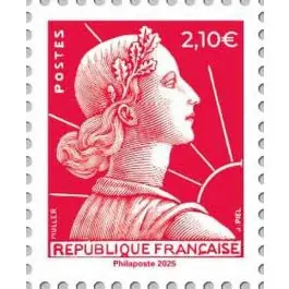 Timbre de collection France - 5927 Timbre "lettre internationale 20g" issue du Carnet "Marianne de Muller - Salon d'automne 2025" Remise