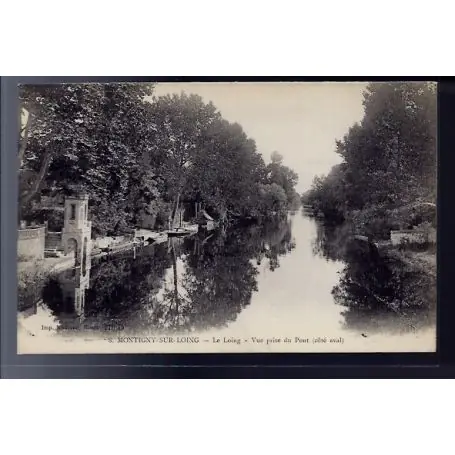 Livraison Gratuite Carte postale 77 - Montigny-sur-Loing - Le Loing - Vue prise du Pont cote Aval - Voyage -