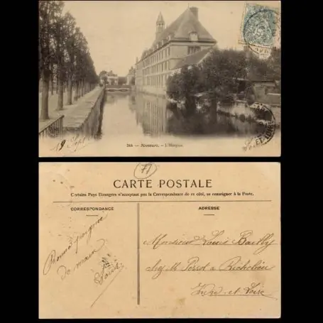 Carte postale 77 - Nemours - L'Hospice - Le Canal Artisanat