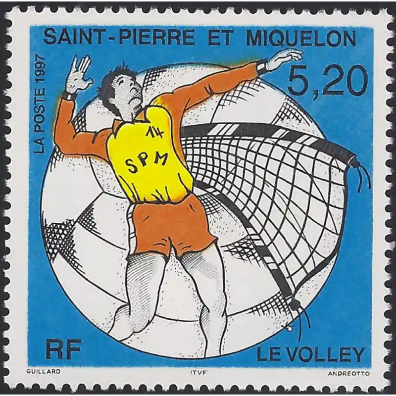 Le volley timbre de Saint Pierre et Miquelon N°643 neuf**. Commande En Gros