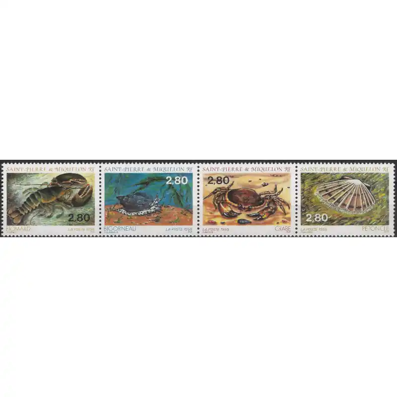 Must-Have Faune marine timbres de Saint Pierre et Miquelon N°614-617 série neuf**.