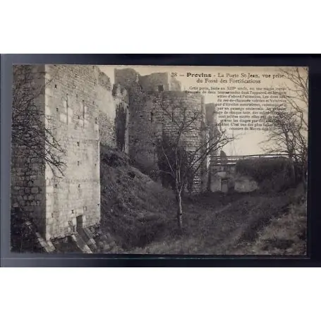 Carte postale 77 - Provins - La porte St-Jean - vue prise du fosse des fortifications - N Prix Bas