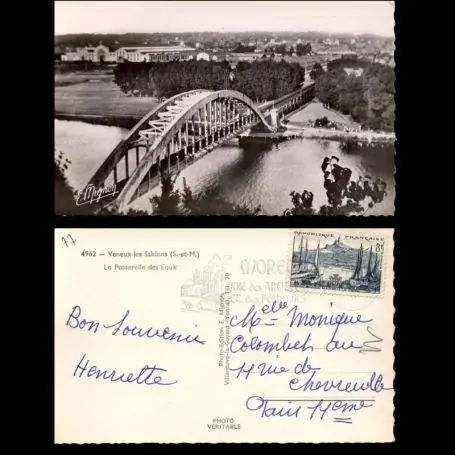 Carte postale 77 - Veneux les Sablons - La passerelle des Eaux - CPSM Nouveauté
