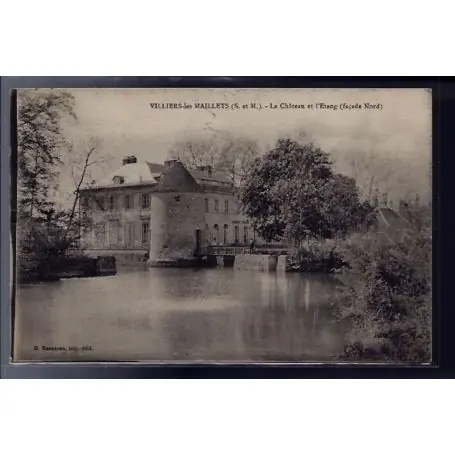 Carte postale 77 - Villiers-les-Maillets - le chateau et l' etang - facade Nord - Voyage Marque