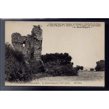 Garantie Incluse Carte postale 78 - Bonnieres - le Mesnil-Regnard XVIe siecle - Non voyage - Dos divise