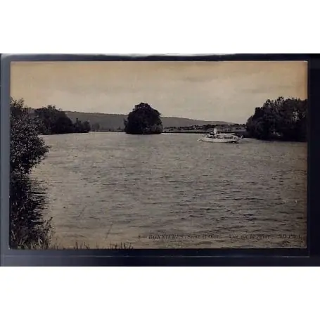 Carte postale 78 - Bonnieres - vue sur la Seine - Non voyage - Dos divise Livraison Gratuite