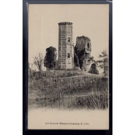 Carte postale 78 - Montfort-L' Amaury - les Tours - Non voyage - Dos divise Authentique