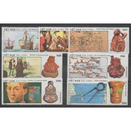 Vietnam - 1990 - No 1064/1070 - Christophe Colomb Meilleure Qualité