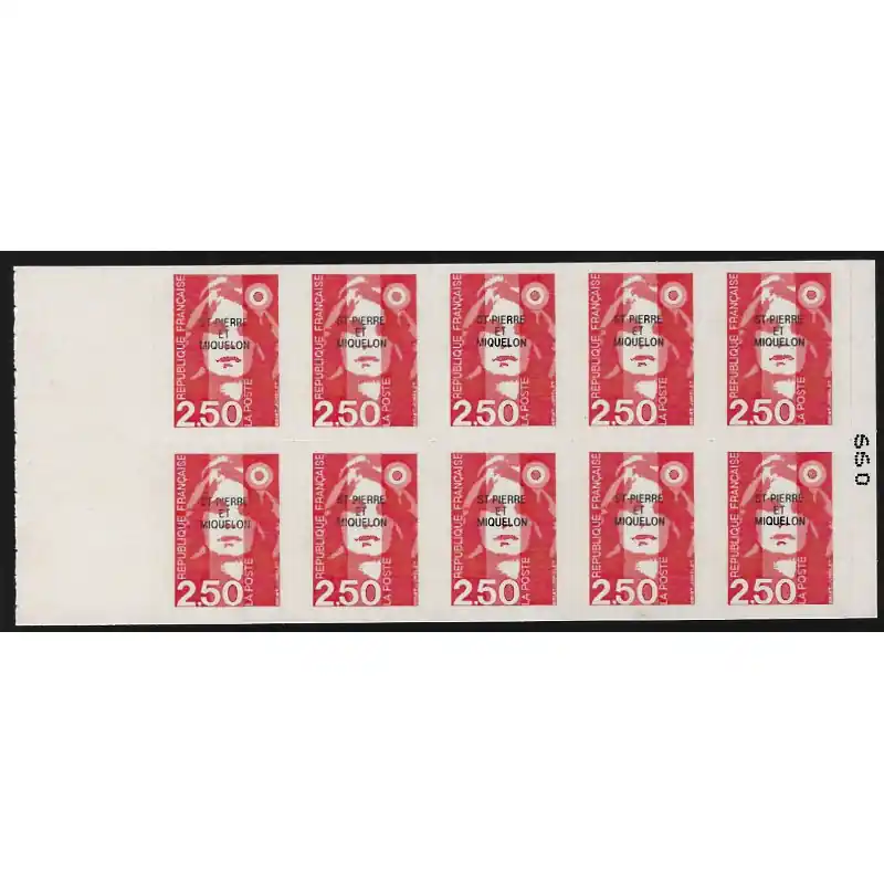 Acheter Direct Saint Pierre et Miquelon carnet de 10 timbres Marianne de Bicentenaire C557.