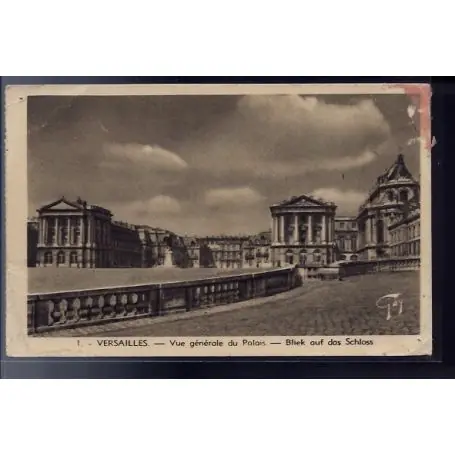 Carte postale 78 - Versailles - vue generale du Palais - Non voyage - Dos divise Marque
