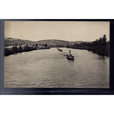 Artisanat Carte postale 78 - Bonnieres - la Seine - vue prise du Pont - Non voyage - Dos divise