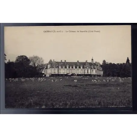 Quantité Limitée Carte postale 78 - Gambais - le chateau de Neuville cote Ouest - Non voyage - Dos divise