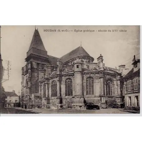Promotion Saisonnière Carte postale 78 - Houdan - Eglise gothique - Abside du XVIeme siecle - Voyage - Dos divise