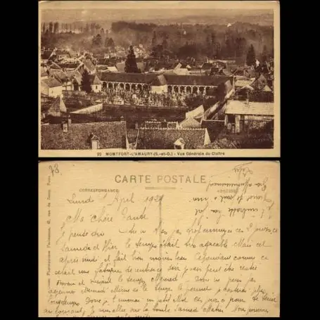 Bon Marché Carte postale 78 - Montfort-L'Amaury - Vue generale du Cloitre