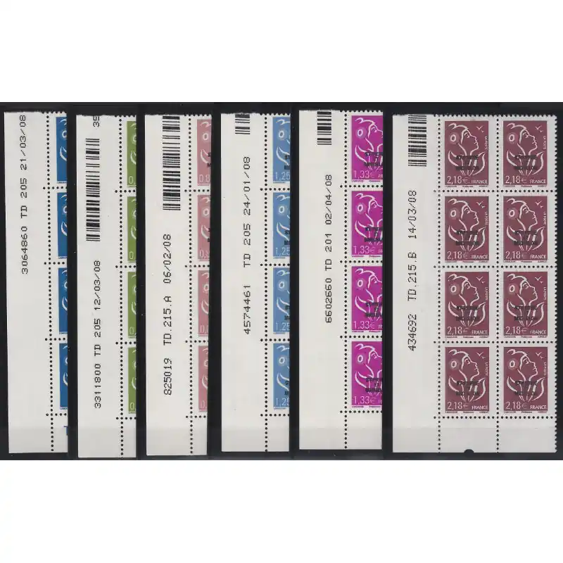 Timbres de Saint Pierre et Miquelon N°918-923 en bloc de 8 coins datés neuf**. Offre Exclusive