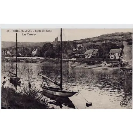 Paiement Sécurisé Carte postale 78 - Triel - Bords de seine- Les coteaux - Non voyage - Dos divise