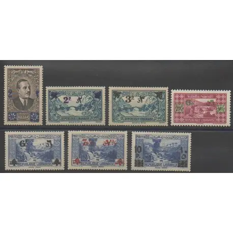 Grand Liban - 1943 - No 180/186 Promotion Saisonnière