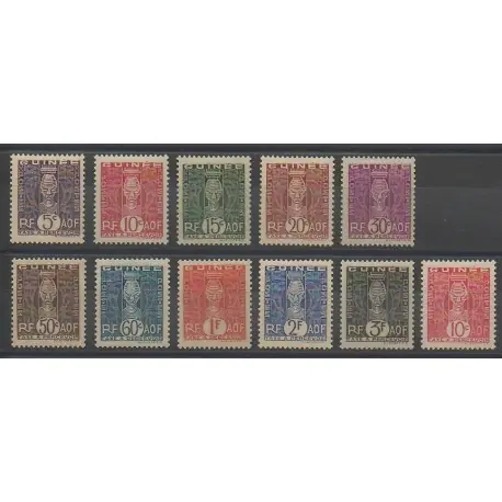 Guinée - 1938 - No T26/T36 - Neuf avec charnière Édition Limitée