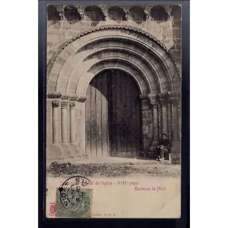 Haute Qualité Carte postale 79 - Environs de Niort - Javarzay - Portail de l' eglise - XIIIe siecle - V