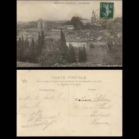 Acheter En Ligne Carte postale 79 - Exoudun - Vue generale