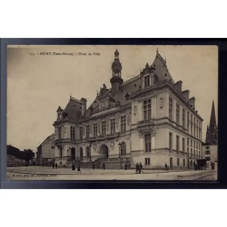 Carte postale 79 - Niort - Hotel de Ville - Non voyage - Dos divise Vente Directe