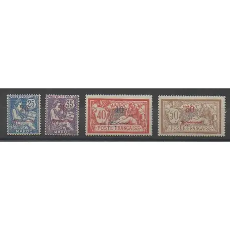 Maroc - 1911 - No 32/35 Vente Directe