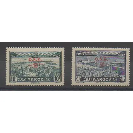 Livraison Gratuite Maroc - 1938 - No PA41/PA42