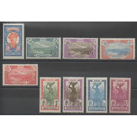 Certifié Martinique - 1927 - No 120/128 - Neuf avec charnière